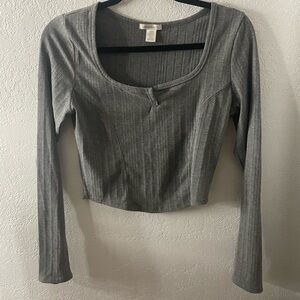 Women’s long sleeve crop top corset top